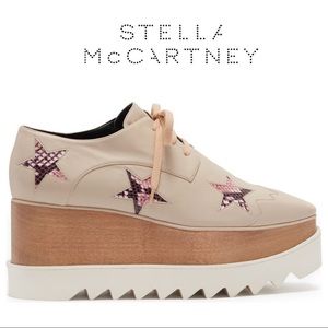 NWT Stella McCartney Star Printed Platform Derby Sneaker